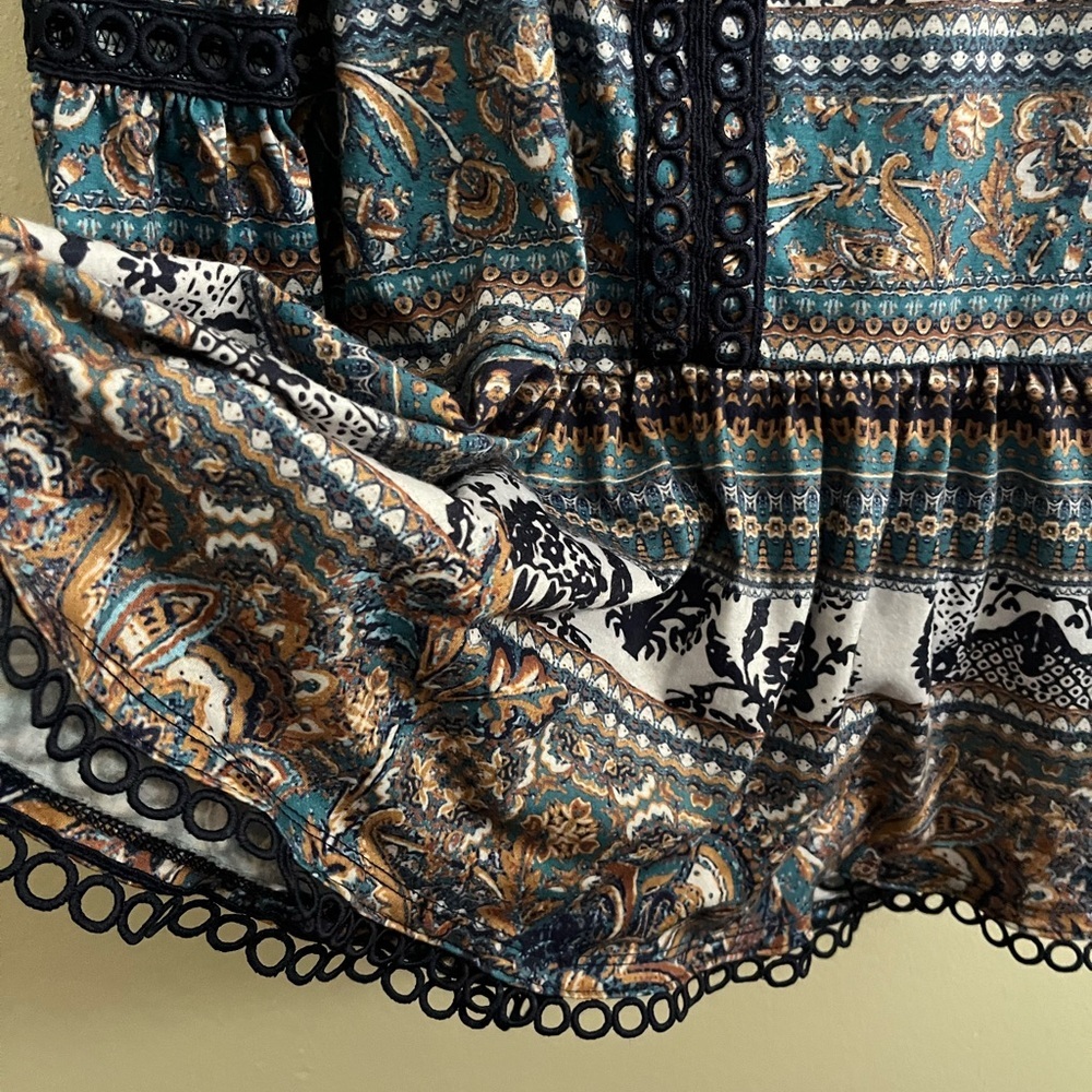 Multi Patterned Boho Blouse - Picture 4 of 8